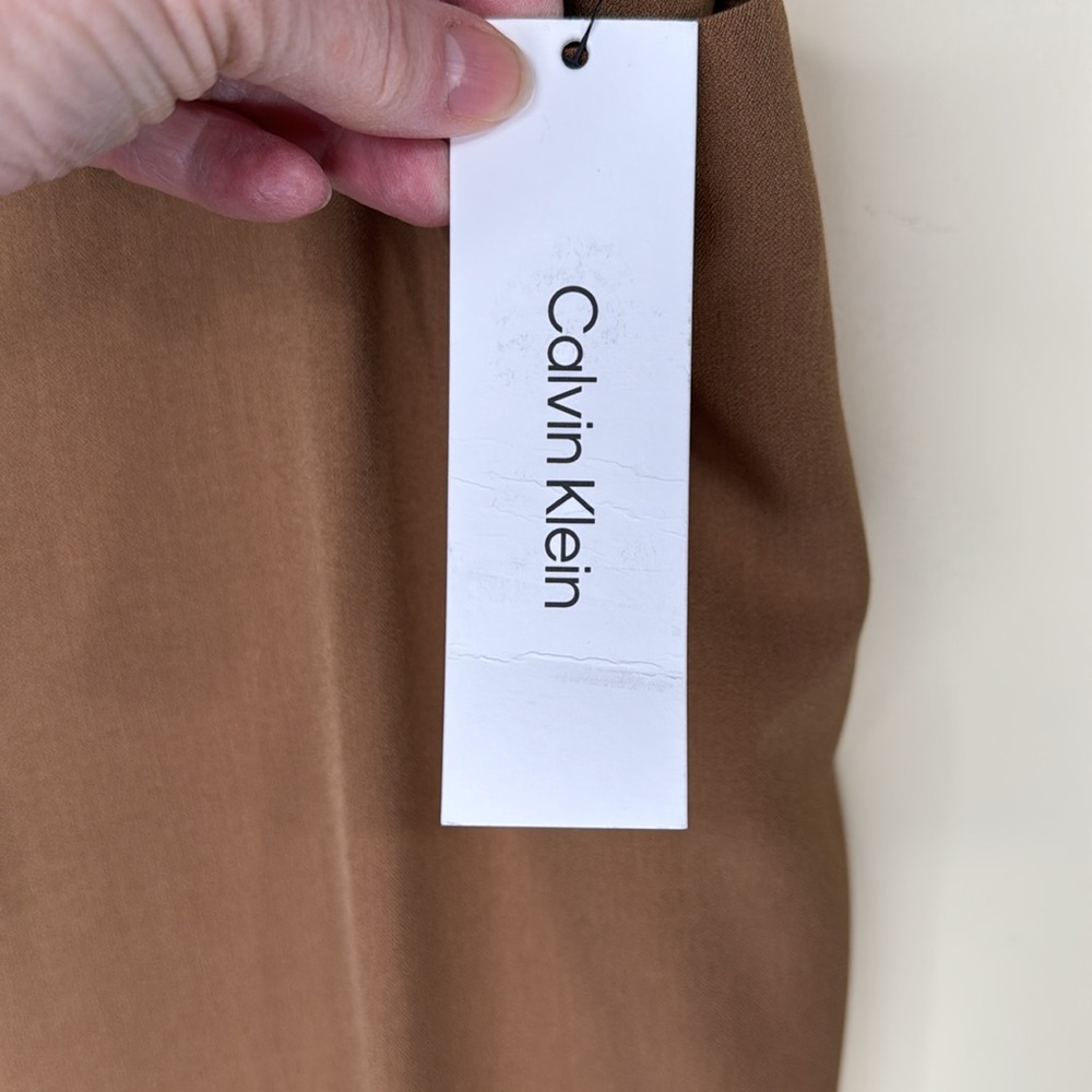 Calvin Klein Pants Brown Straight Leg High Rise in Sizes 8, 10, 14 16, - Picture 12 of 13